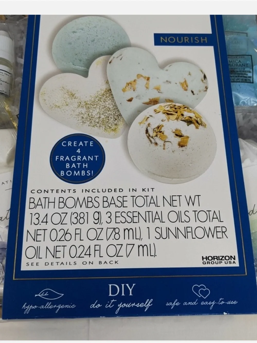 Horizon DIY Bath Bombs Kit Craft Gardenia Splash - Nourish - Home Art